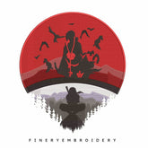 Itachi Uchiwa Kiss -Sharingan EYE - Animé  - Embroidery Design - FineryEmbroidery